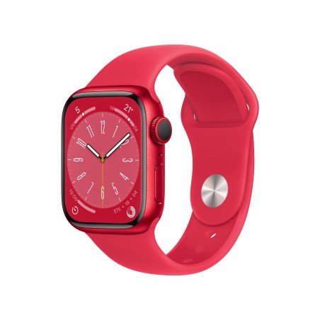 APPLE WATCH MNJ23TY/A SERIES 8 CELL 41MM RED ALUMINUM CASE RED SPORT BAND