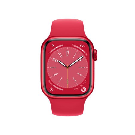 APPLE WATCH MNJ23TY/A SERIES 8 CELL 41MM RED ALUMINUM CASE RED SPORT BAND
